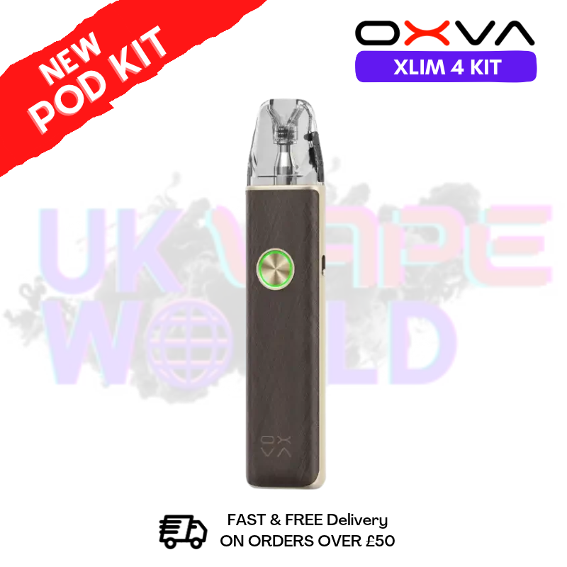 Silken Brown Leather Oxva Xlim 4 Pod Kit - £15.49
