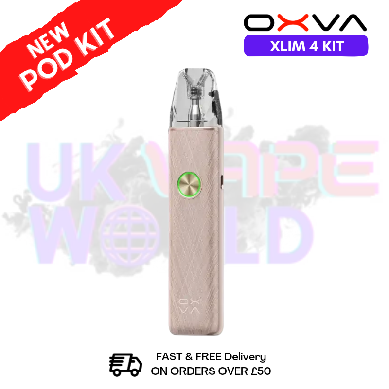 Silken Champagne Leather Oxva Xlim 4 Pod Kit - £15.49