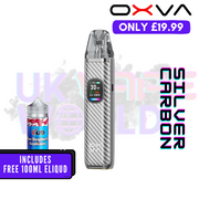 Silver Carbon Oxva Xlim Pro 2 Pod Kit + Free 100ML Liquid - UK Vape World