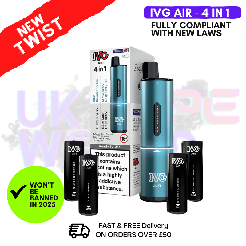 Buy IVG Air 4 in 1 Sky Edition Prefilled Pod Kit - UK Vape World
