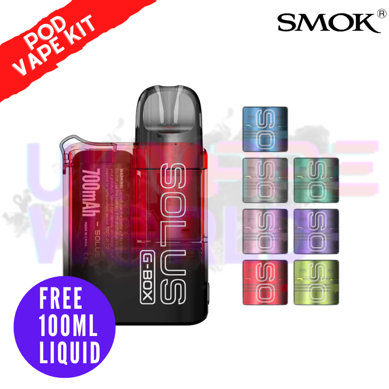 Smok Solus G BOX Pod Vape Kit + Free 100ML Liquid - UK Vape World