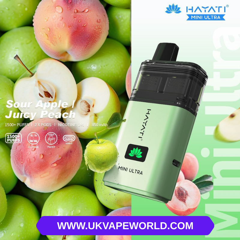 Shop Sour Apple Hayati Mini Ultra 1500 Puff Twist Bar - UK Vape World