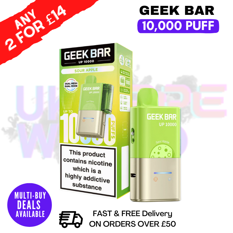Sour Apple Geek Bar Up 10000 Pod Kit - ukvapeworld