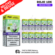 Sour Berry Dojo Blast 10K Replacement Pods Box Of 10 - ukvapeworld