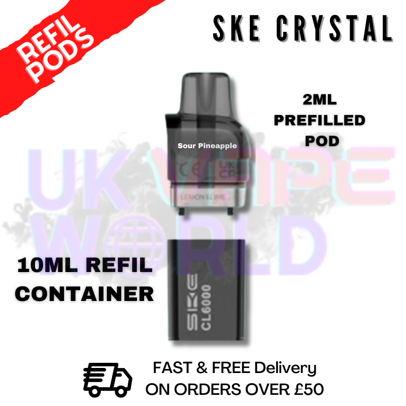 Shop Sour Pineapple SKE CL6000 Replacement Prefilled Pod - UK Vape World