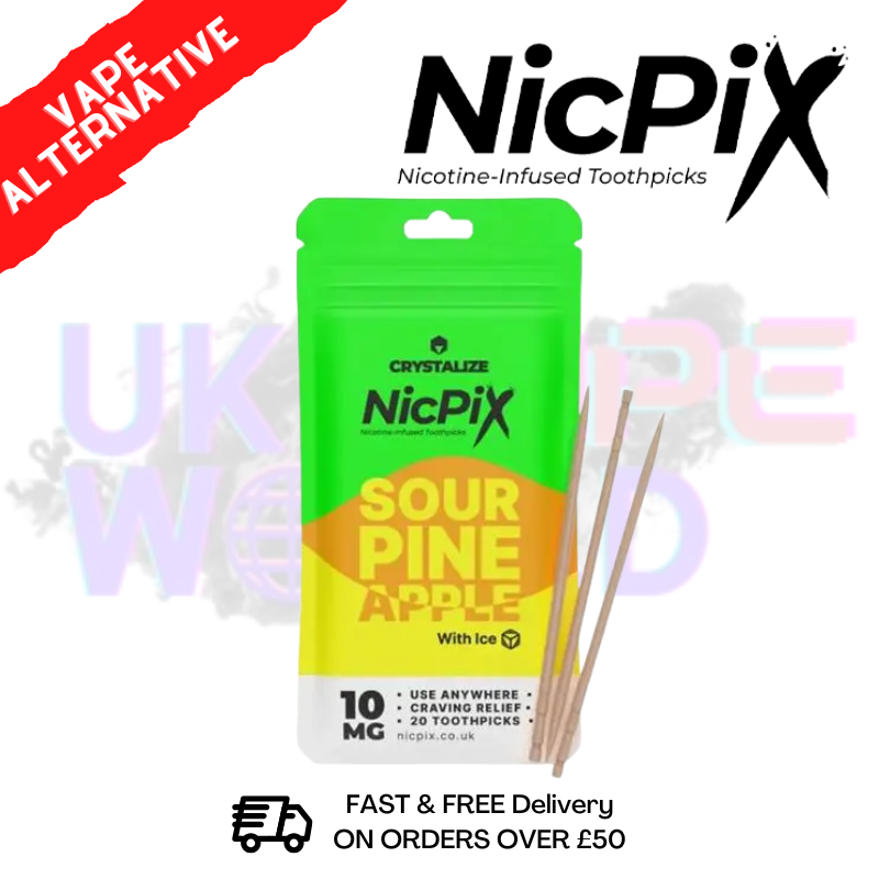 Sour Pineapple Nic Pix Nicotine ToothPicks - 0nly £3.19 - ukvapeworld
