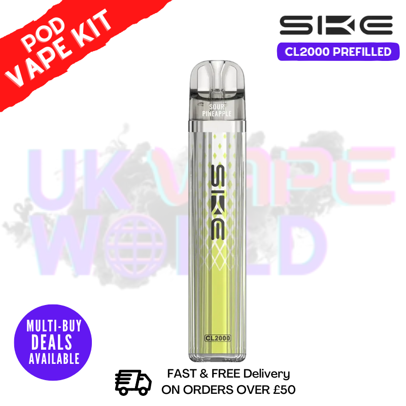 Sour Pineapple SKE CL2000 2K Puff Vape Pen Kit - ukvapeworld