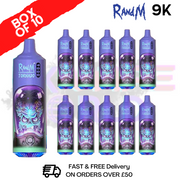 Sour Candy 9K Tornado 9000 Puff Bar R and M Pack Of 10 Vape Pen - UK Vape World