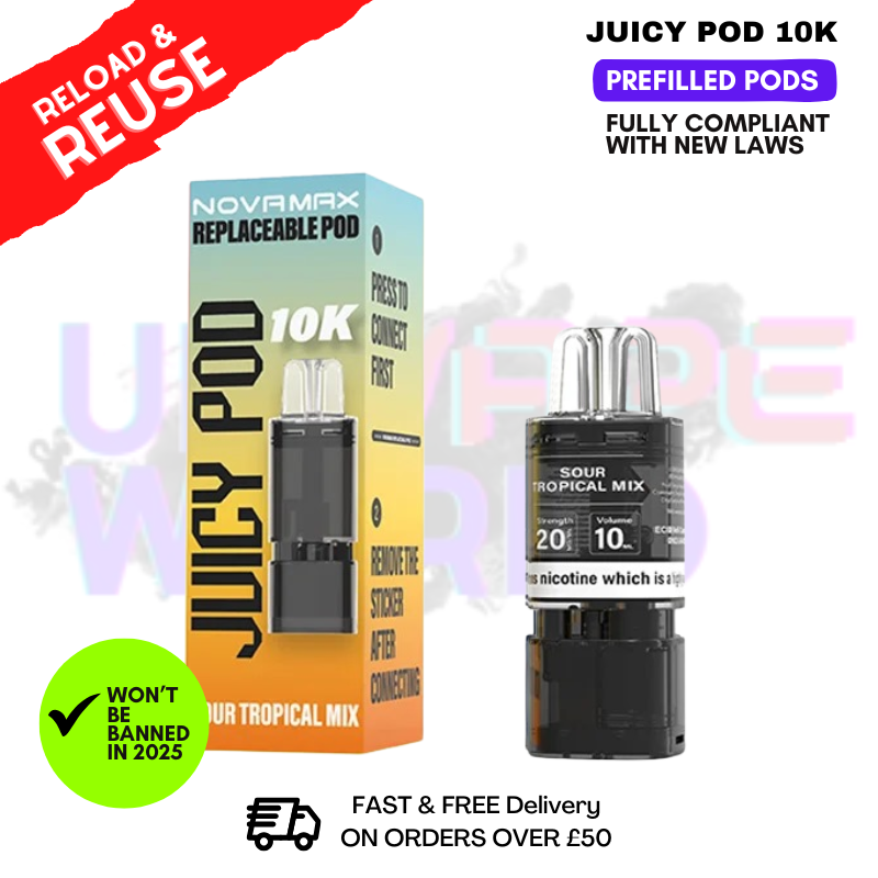 Sour Tropical Mix Juicy Pod 10K Replacement Pod 12ML - £2.99