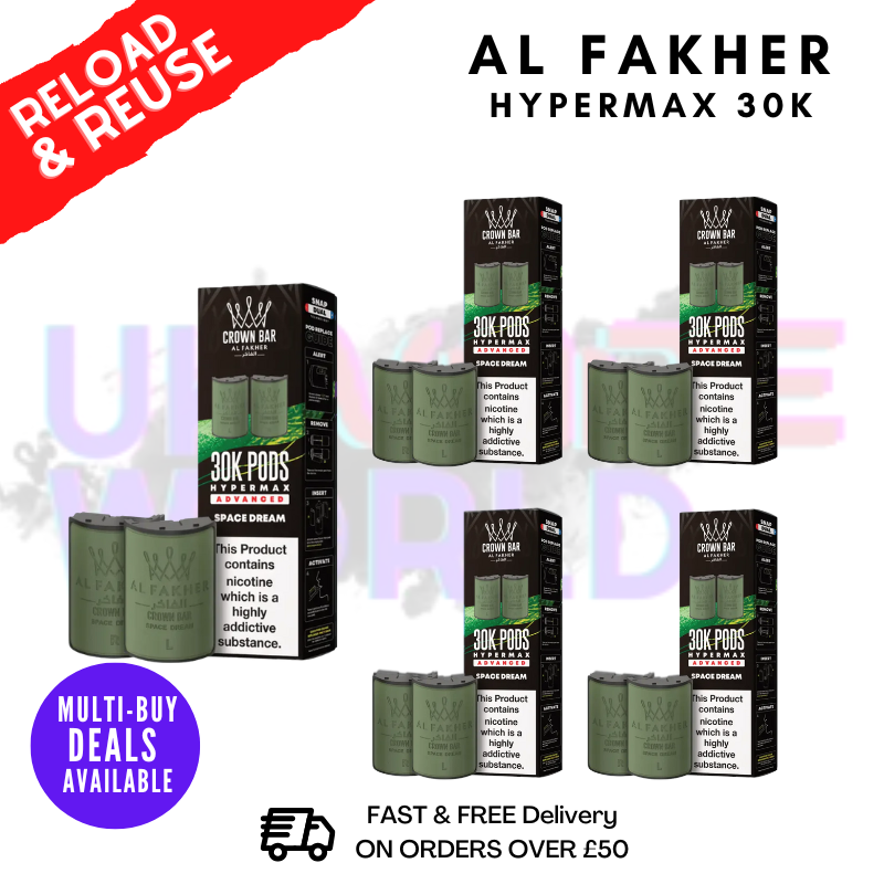 Space Dream AL Fakher 30K Box Of 5 Replacement Pods - ukvapeworld