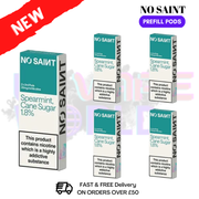 Spearmint Cane Sugar No Saint Prefilled Pods Box Of 5 - ukvapeworld