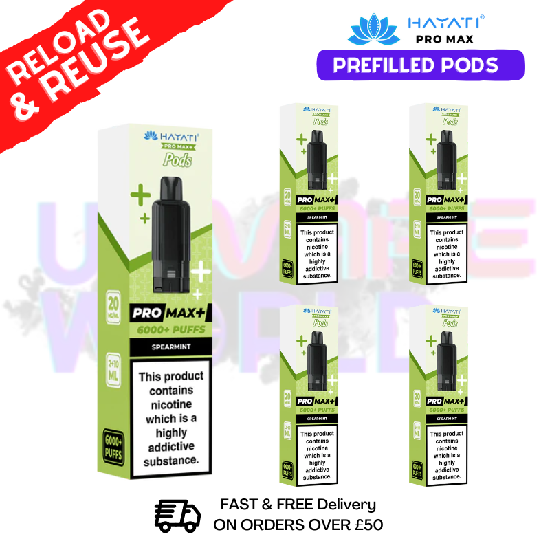 Spearmint Hayati ProMax 6K Replacement Pods Box Of 5