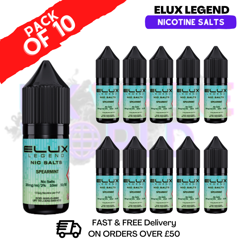 Spearmint Elux Legend Nic Salt BOX OF 10