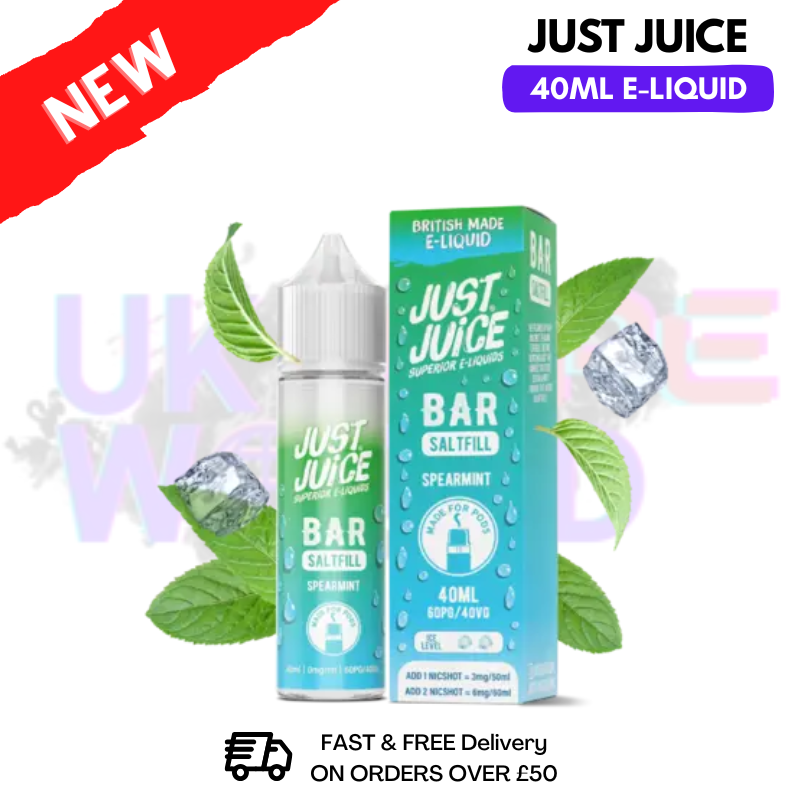 Spearmint Just Juice 40ml Saltfill E-Liquid