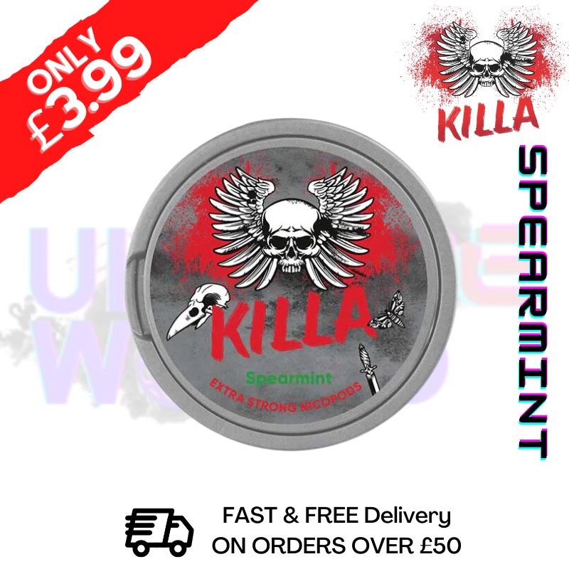 Shop Spearmint Killa Nicotine Pouches NicoPod Nic Pouch (16.5mg) - UK Vape World