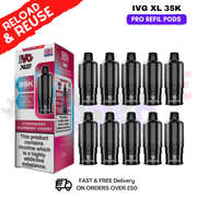 Straw Rasp Cherry IVG XL 35K Replacement Pods Box Of 10 - ukvapeworld