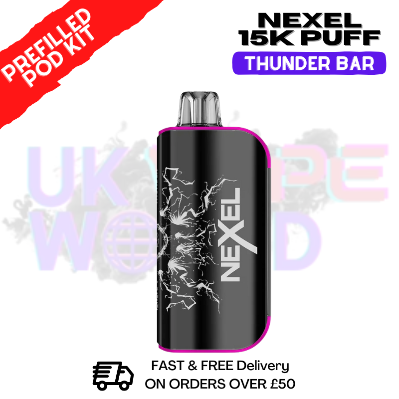 Straw Raspberry Cherry ICE Nexel 15K Thunder Prefilled Pod Kit
