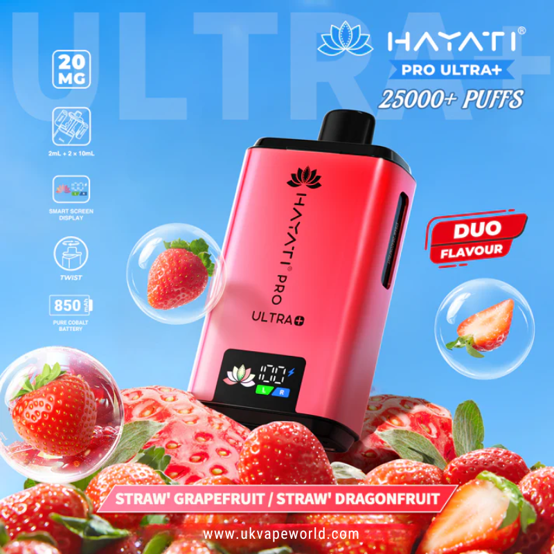 Straw Grapefruit - Straw Dragonfruit Hayati Pro Ultra Plus 25000 Prefilled Pod Kit
