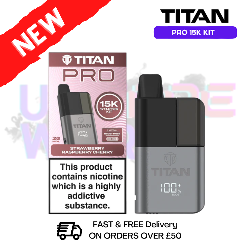 Straw Rasp Cherry Titan Pro 15K Pod Kit - ukvapeworld