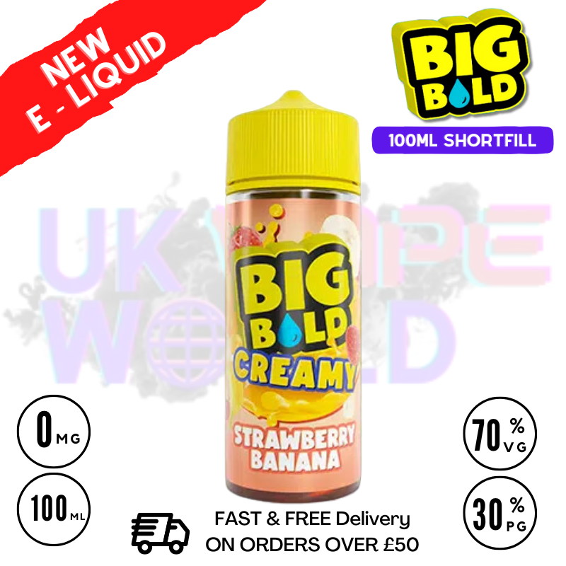 Strawberry Banana Big Bold Vape Juice 100ml Strawberry Banana Big Bold Vape Juice 100ml