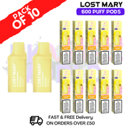 Strawberry Banana Lost Mary 600 Puff Replacement Pods Box Of 10 - ukvapeworld