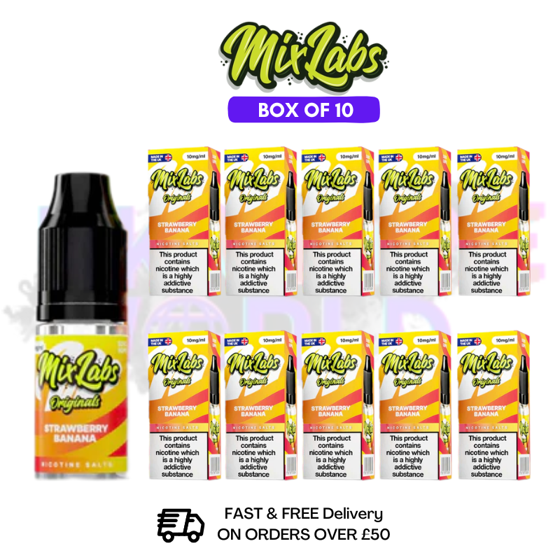 Strawberry Banana MixLabs Nic Salt BOX OF 10 - £17.99 - ukvapeworld