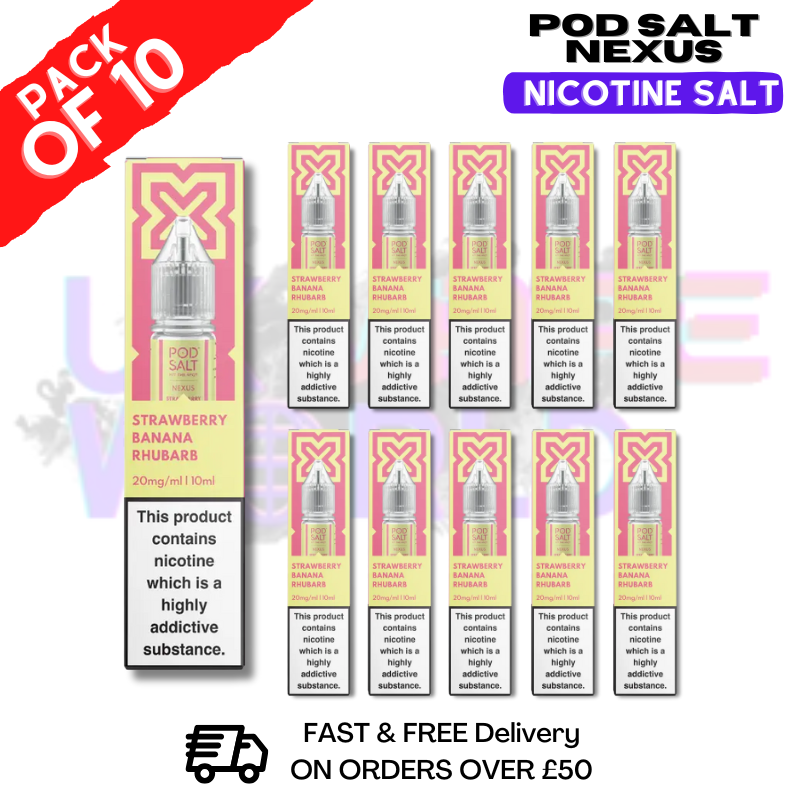 Strawberry Banana Pod Salt Nexus Nic Salt Box Of 10