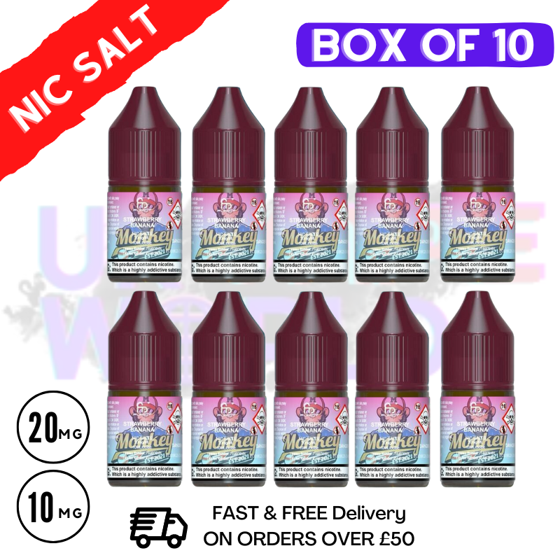 Shop Strawberry Banana RandM Tornado 7000 Nic Salt BOX OF 10 - UK Vape World