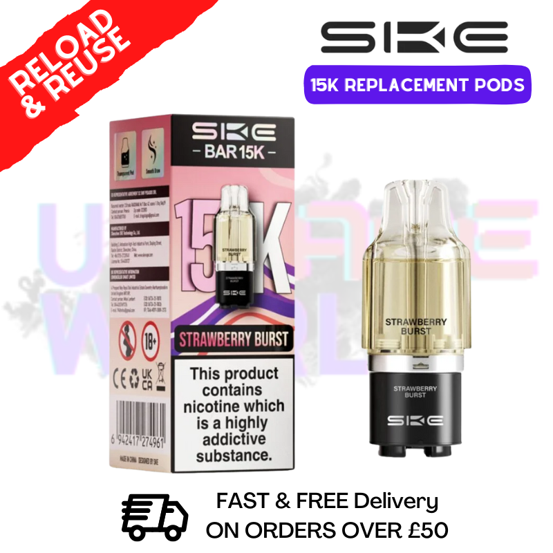 Strawberry Burst SKE 15K Replacement POD - £6.99