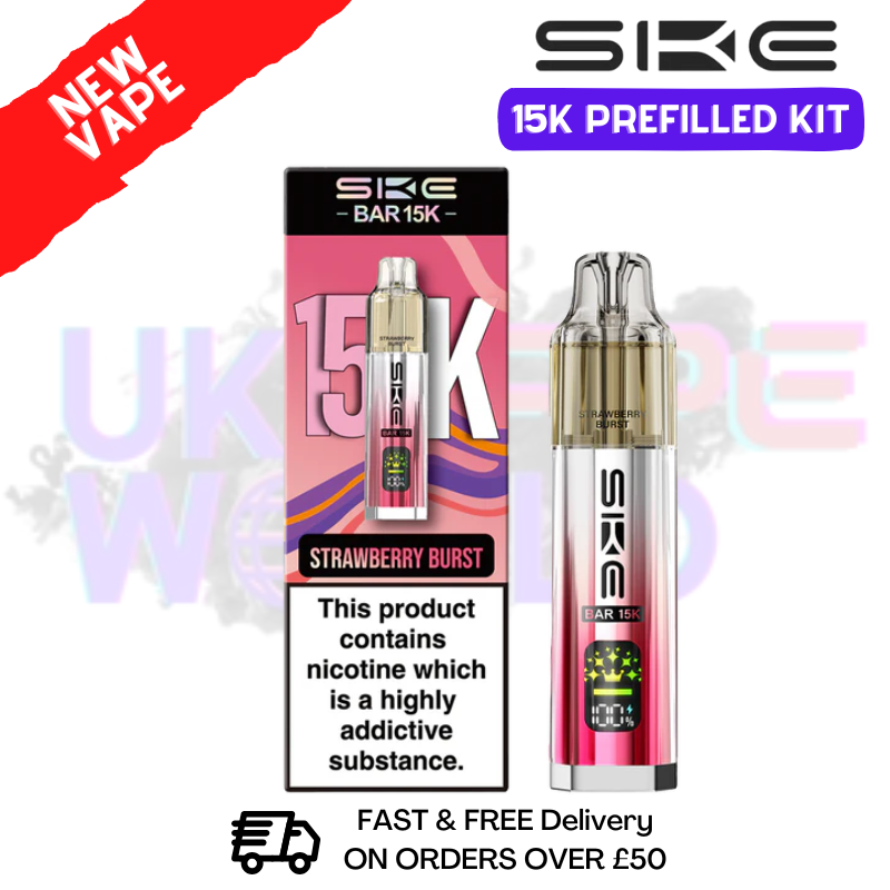 Strawberry Burst SKE 15K Puff Prefilled Pod Kit - £8.49 - ukvapeworld