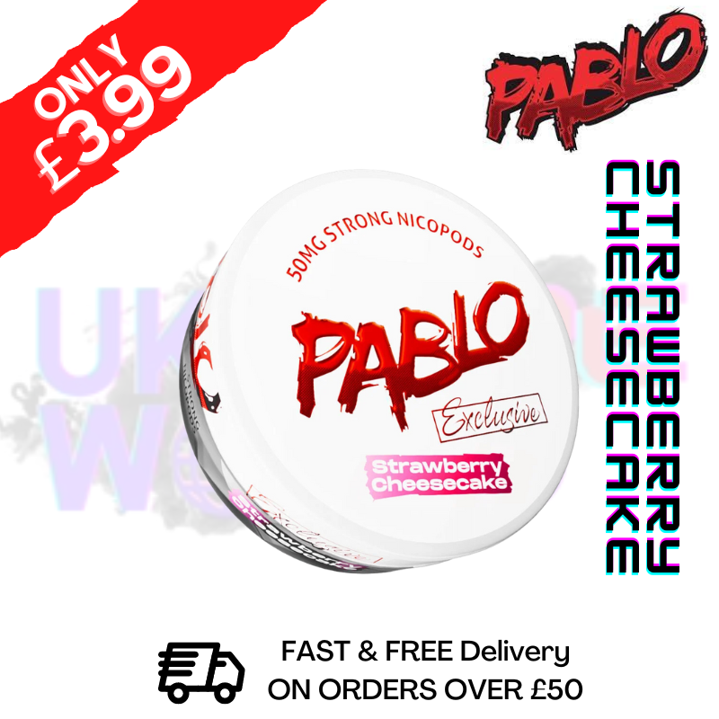 Shop Strawberry Cheesecake Pablo Nicotine Pouches Nic Pouch (50mg) - UK Vape World