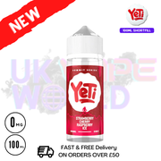 Strawberry Cherry Raspberry ICE Yeti Summit Shortfill Juice 100ML Eliquid - ukvapeworld