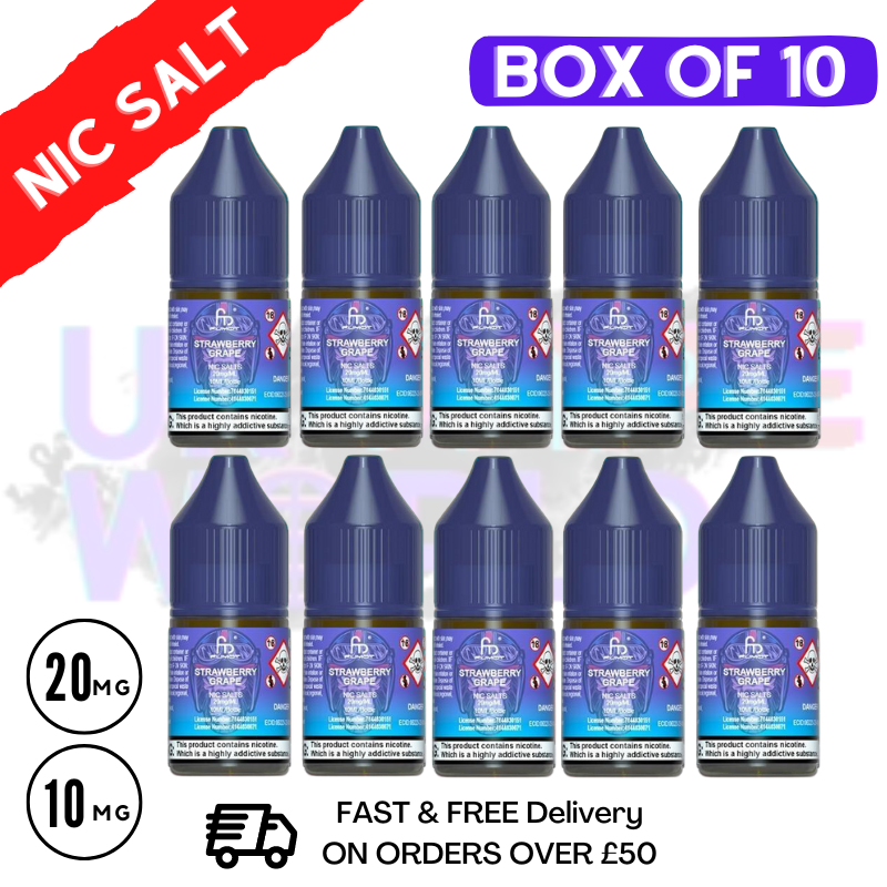 Shop Strawberry Grape RandM Tornado 7000 Nic Salt BOX OF 10 - UK Vape World