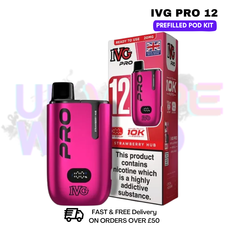 Strawberry Hub IVG Pro12 Prefilled Pod Kit - ukvapeworld