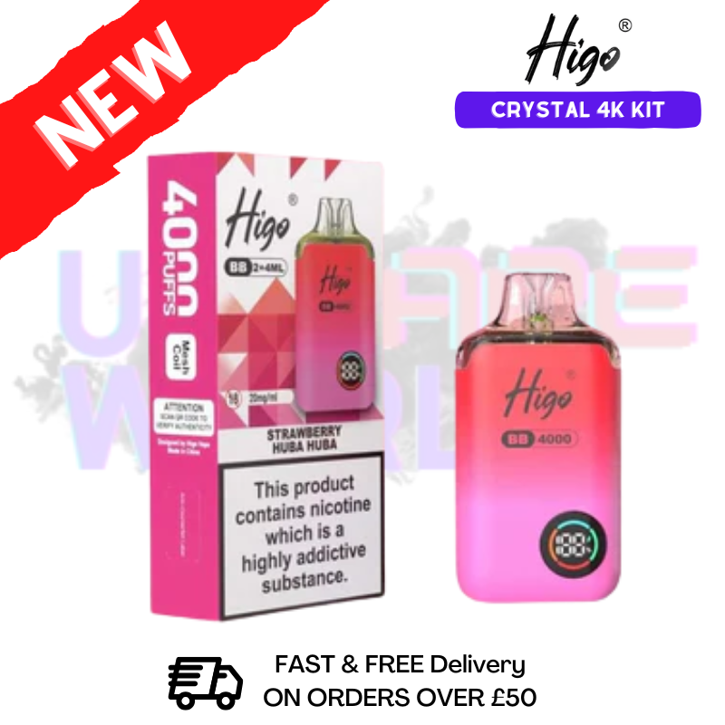 Strawberry H Bubba Crystal Higo 4K 4000 Puff Pod Kit