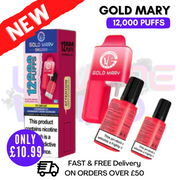 Shop Strawberry ICE Gold Mary 12000 Puff 12K Bar Disposable Kit -UK Vape World