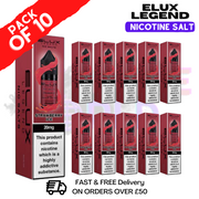Strawberry ICE Elux Legend Nic Salt BOX OF 10