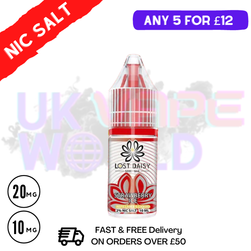 Strawberry ICE LOST Daisy Nic Salt 10ML eLiquid - UK Vape World