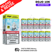 Strawberry ICE Dojo Blast 10K Replacement Pods Box Of 10 - ukvapeworld
