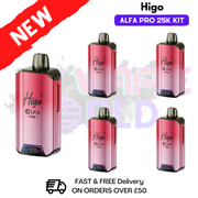 Strawberry Ice Higo Alfa Pro 25K Prefilled Pod Kit Box of 5 - ukvapeworld