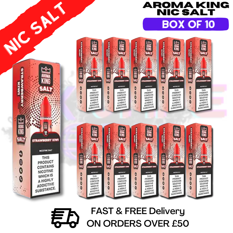 Shop Strawberry Kiwi - Aroma King Box Of 10 Nic Salts - UK Vape World