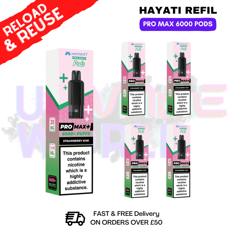 shop Strawberry Kiwi Hayati ProMax 6K Replacement Pods Box Of 5 - ukvapeworld
