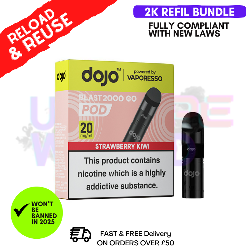 Strawberry Kiwi  Dojo Blast 2000 2K Puff REPLACEMENT POD