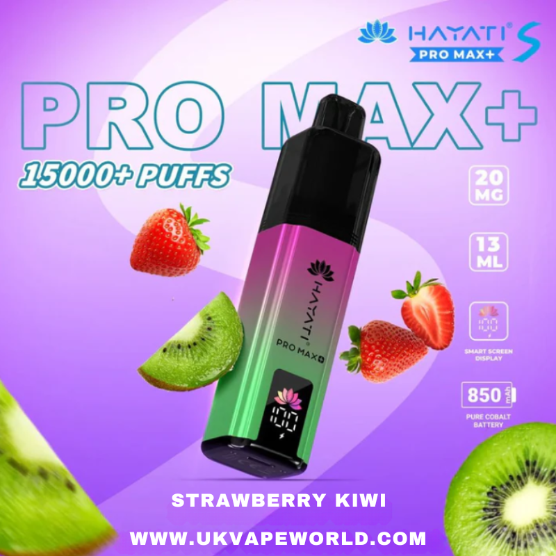 Strawberry Kiwi Hayati Pro Max S Plus 15K Puff Ultra Kit - ukvapeworld