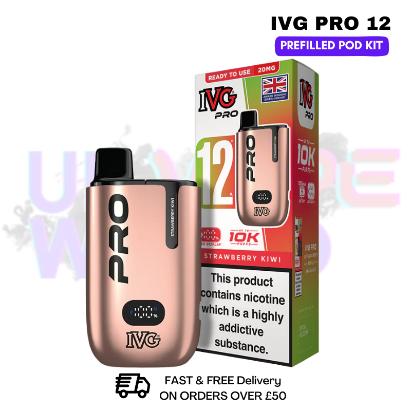 Strawberry Kiwi IVG Pro12 Prefilled Pod Kit - ukvapeworld