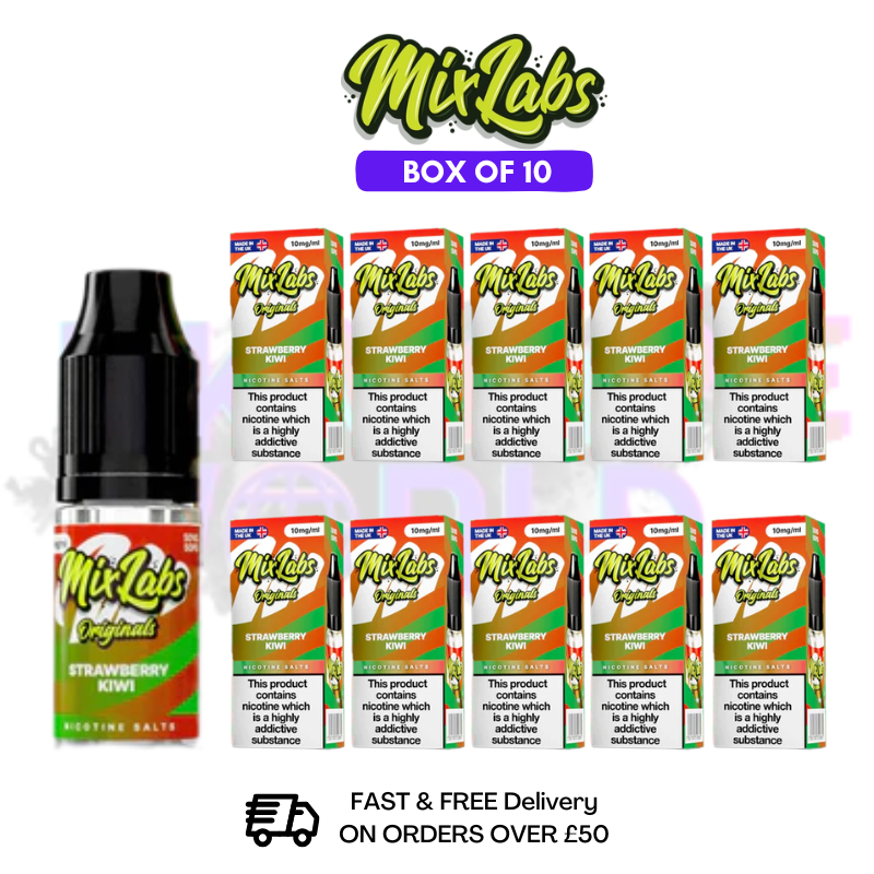 Strawberry Kiwi MixLabs Nic Salt BOX OF 10 - £17.99 - ukvapeworld
