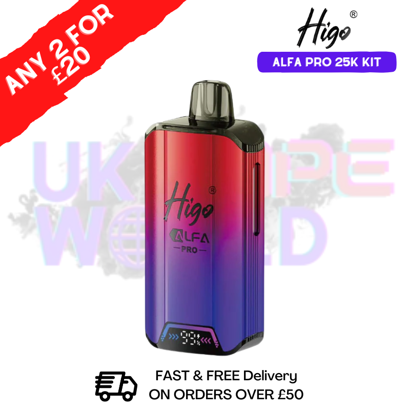 Straw Rasp Cherry Higo 25K Alfa Pro Pod Kit - Any 2 For £20