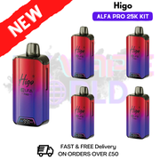 Strawberry Raspberry Cherry Higo Alfa Pro 25K Prefilled Pod Kit Box of 5 - ukvapeworld