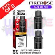 Strawberry Raspberry Cherry Ice Firerose Rayo 600 Replacement Pods Pack Of 2 - UKVAPEWORLD
