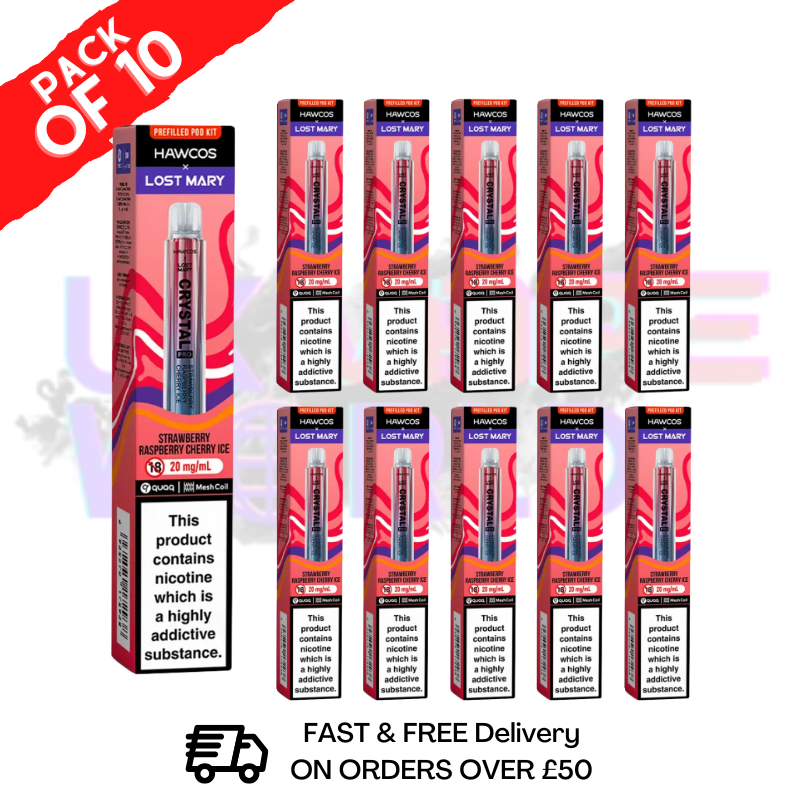 shop Strawberry Raspberry Cherry Ice Lost Mary Crystal Pro 600 Puff Box Of 10 - ukvapeworld